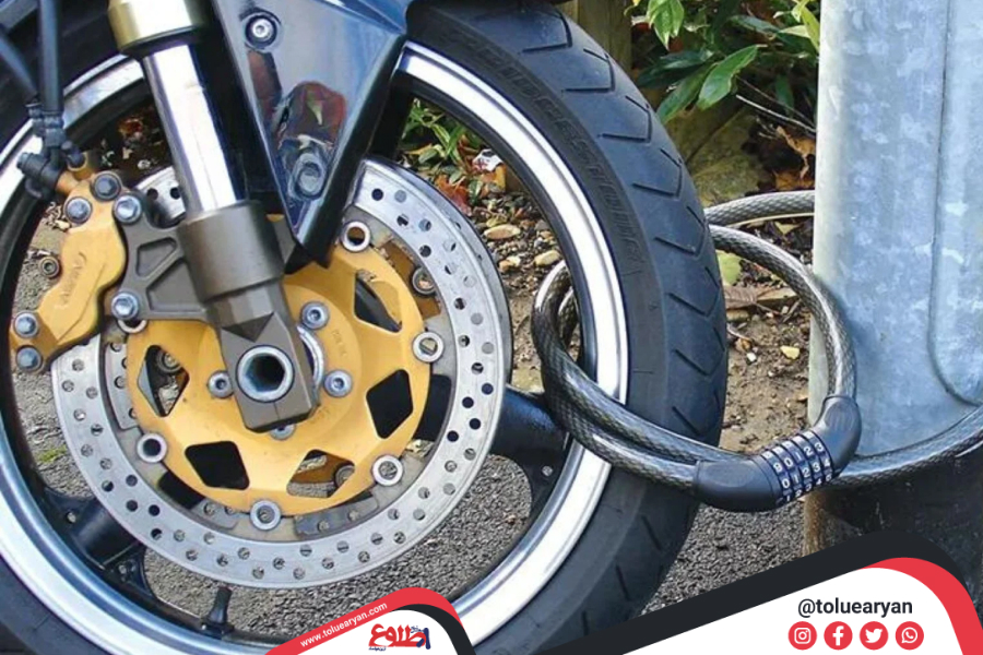 مراحل بستن قفل موتورسیکلت